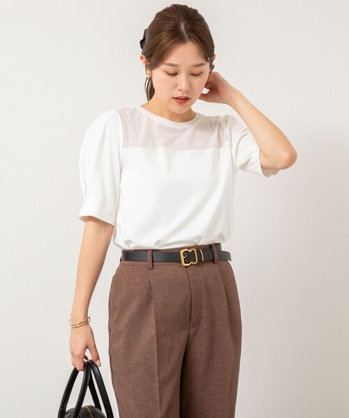 NOLLEY’S（ノーリーズ）の「高機能パフTシャツ（Tシャツ/カットソー・レディース・ネイビー/オフホワイト/ブラック・36/38）」の18枚目の写真