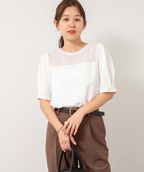 NOLLEY’S（ノーリーズ）の「高機能パフTシャツ（Tシャツ/カットソー・レディース・ネイビー/オフホワイト/ブラック・36/38）」の20枚目の写真