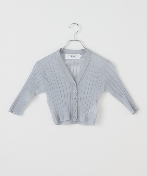 JANE SMITH◆カーディガン(厚手)/36/コットン/BLK/無地/24SCT-#328L// JANE SMITH for COVERCHORD、カラーバリエ豊富な別注