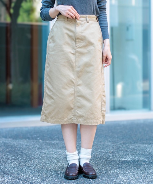 D.M.G.（ドミンゴ）の「[D.M.G / ディーエムジー] フレンチドリル アーモンドスカート（スカート・レディース・ナチュラル/ベージュ・S/M）」の2枚目の写真