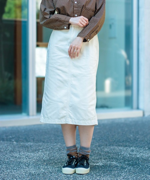 D.M.G.（ドミンゴ）の「[D.M.G / ディーエムジー] フレンチドリル アーモンドスカート（スカート・レディース・ナチュラル/ベージュ・S/M）」の3枚目の写真