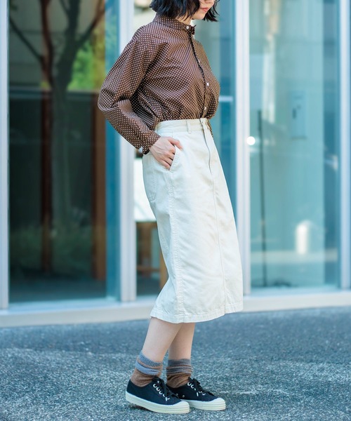 D.M.G.（ドミンゴ）の「[D.M.G / ディーエムジー] フレンチドリル アーモンドスカート（スカート・レディース・ナチュラル/ベージュ・S/M）」の19枚目の写真