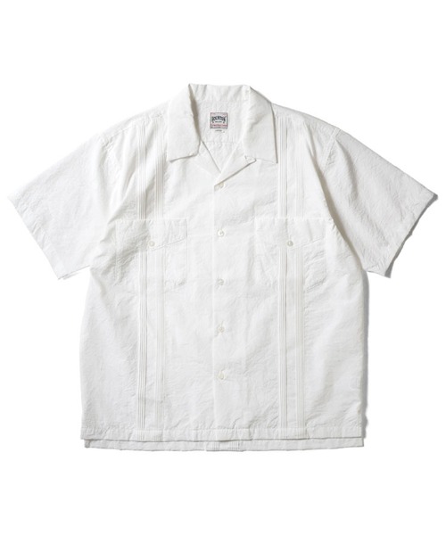 HOUSTON（ヒューストン）の「HOUSTON キューバシャツ（シャツ/ブラウス・メンズ・ブラック/ピンク/パープル/オフホワイト・LARGE/MEDIUM/X-LARGE/XX-LARGE）」の2枚目の写真