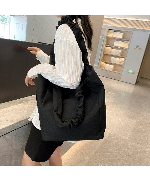 Sakka（サッカ）の「スクエア キャンバストートバッグ（トートバッグ・レディース・ホワイト/ブラック・FREE）」の3枚目の写真