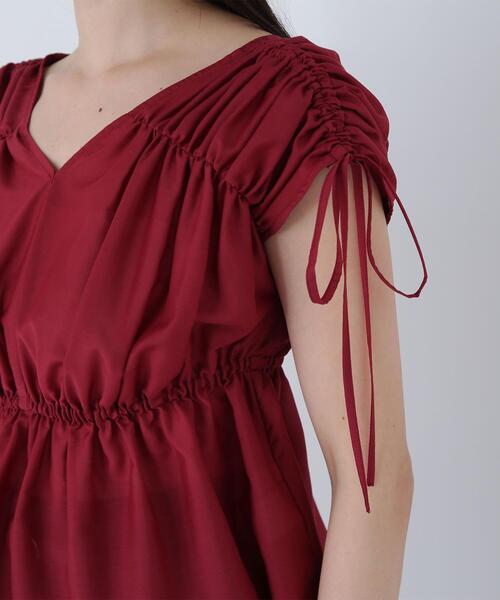 NATURAL BEAUTY BASIC（ナチュラルビューティーベーシック）の「◇【Oggi掲載】シアードロストギャザーブラウス（シャツ/ブラウス・レディース・オフホワイト/ブラック/ワイン・SMALL/MEDIUM）」の15枚目の写真