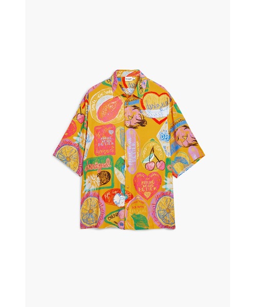 Desigual(デシグアル)の「フルーツポップアート半袖シャツ(シャツ/ブラウス・メンズ・オレンジ・S/M/L/XL)」の1枚目の写真