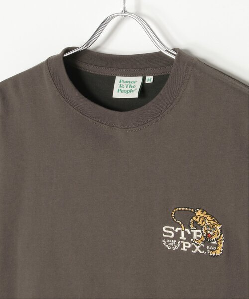 NO NEED(ノーニード)の「TIGER刺繍Tシャツ(Tシャツ/カットソー・メンズ・チャコール/ホワイト/ブルー・L/M/LL)」の7枚目の写真