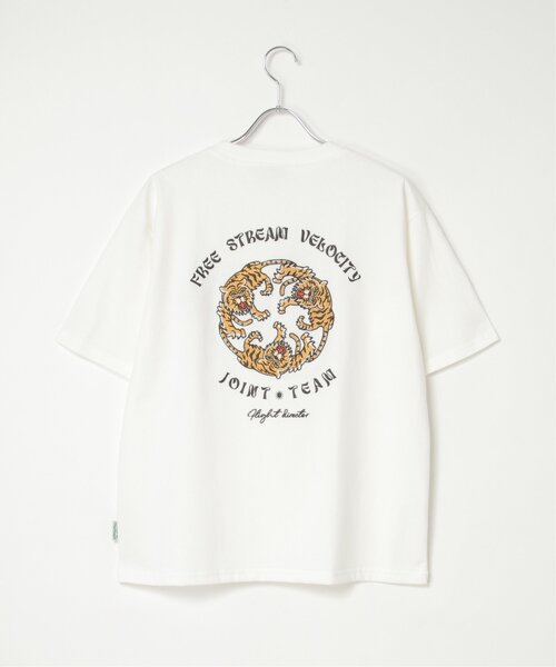 NO NEED(ノーニード)の「TIGER刺繍Tシャツ(Tシャツ/カットソー・メンズ・チャコール/ホワイト/ブルー・L/M/LL)」の13枚目の写真