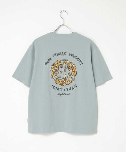NO NEED(ノーニード)の「TIGER刺繍Tシャツ(Tシャツ/カットソー・メンズ・チャコール/ホワイト/ブルー・L/M/LL)」の14枚目の写真