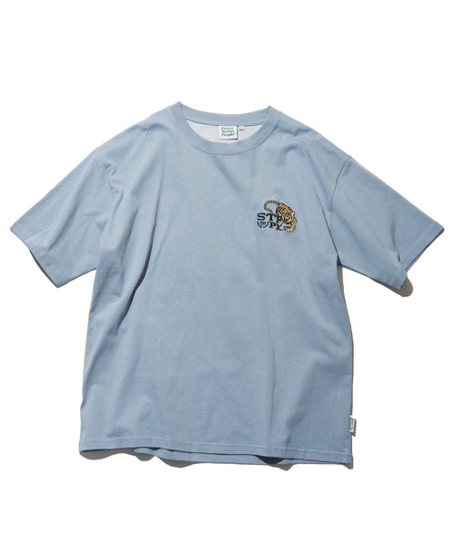 NO NEED(ノーニード)の「TIGER刺繍Tシャツ(Tシャツ/カットソー・メンズ・チャコール/ホワイト/ブルー・L/M/LL)」の3枚目の写真