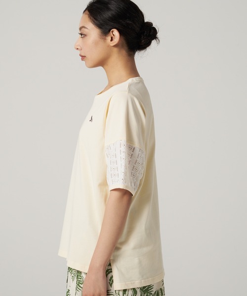 Eddie Bauer(エディーバウアー)の「レーススリーブ 半袖 Tシャツ(Tシャツ/カットソー・レディース・ブラック/ベージュ/アイボリー・M/L/S/XL)」の18枚目の写真