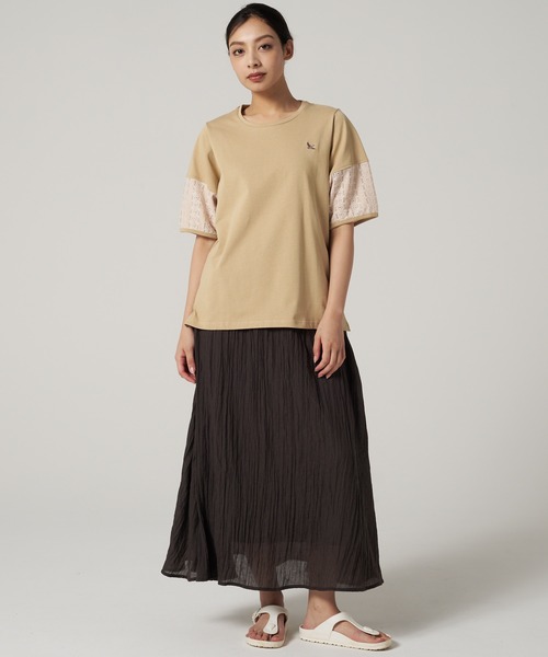 Eddie Bauer(エディーバウアー)の「レーススリーブ 半袖 Tシャツ(Tシャツ/カットソー・レディース・ブラック/ベージュ/アイボリー・M/L/S/XL)」の15枚目の写真