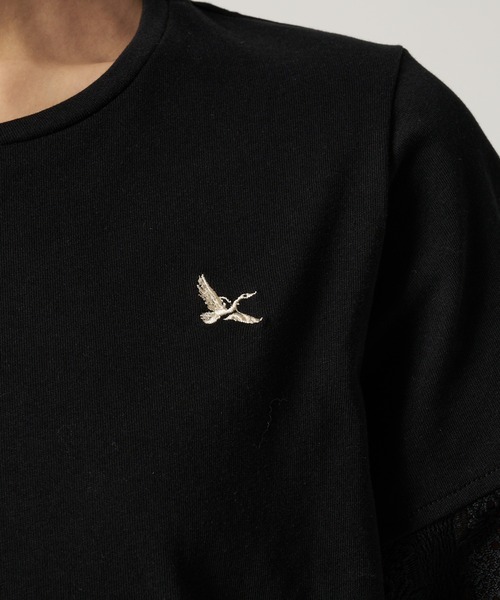 Eddie Bauer(エディーバウアー)の「レーススリーブ 半袖 Tシャツ(Tシャツ/カットソー・レディース・ブラック/ベージュ/アイボリー・M/L/S/XL)」の13枚目の写真