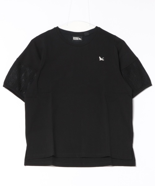 Eddie Bauer(エディーバウアー)の「レーススリーブ 半袖 Tシャツ(Tシャツ/カットソー・レディース・ブラック/ベージュ/アイボリー・M/L/S/XL)」の4枚目の写真