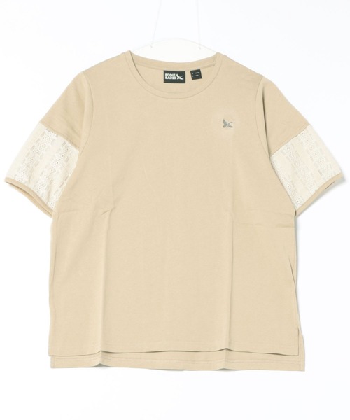 Eddie Bauer(エディーバウアー)の「レーススリーブ 半袖 Tシャツ(Tシャツ/カットソー・レディース・ブラック/ベージュ/アイボリー・M/L/S/XL)」の7枚目の写真