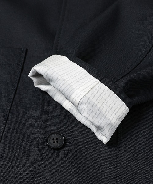 COMME des GARCONS HOMME（コム デ ギャルソン・オム）の「WOOL SERGE JACKET（ブルゾン・メンズ・ネイビー/ブラック・L/M/S/XS/XL）」の9枚目の写真