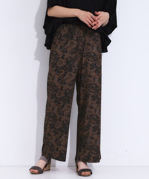 SHOO・LA・RUE(シューラルー)の「【S-LL/ひんやり/選べる2柄】大人のリラックスコーデに プリント柄パンツ(その他パンツ・レディース・チャコールグレー/ネイビー/ブラウン系7/ブラック系6・04/01/02/03)」の14枚目の写真