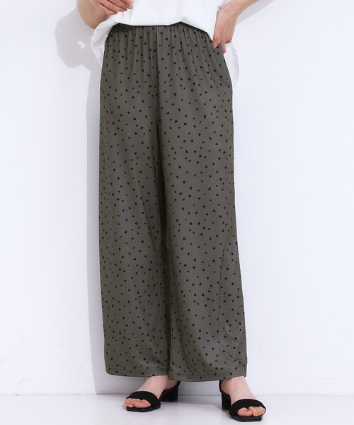 SHOO・LA・RUE(シューラルー)の「【S-LL/ひんやり/選べる2柄】大人のリラックスコーデに プリント柄パンツ(その他パンツ・レディース・チャコールグレー/ネイビー/ブラウン系7/ブラック系6・04/01/02/03)」の22枚目の写真