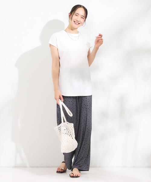 SHOO・LA・RUE(シューラルー)の「【S-LL/ひんやり/選べる2柄】大人のリラックスコーデに プリント柄パンツ(その他パンツ・レディース・チャコールグレー/ネイビー/ブラウン系7/ブラック系6・04/01/02/03)」の13枚目の写真