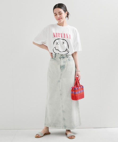 GOOD ROCK SPEED（グッドロックスピード）の「【GOOD ROCK SPEED】NIRVANA Tee（Tシャツ/カットソー・レディース・チャコールグレー/ホワイト/ライトグレー・FREE）」の5枚目の写真
