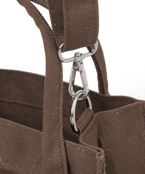 LAKOLE（ラコレ）の「キャンバス2WAYロゴトートバッグ / 572378（トートバッグ・レディース・ライトグレー/ブラウン/クリアグリーン/オフホワイト・FREE）」の15枚目の写真