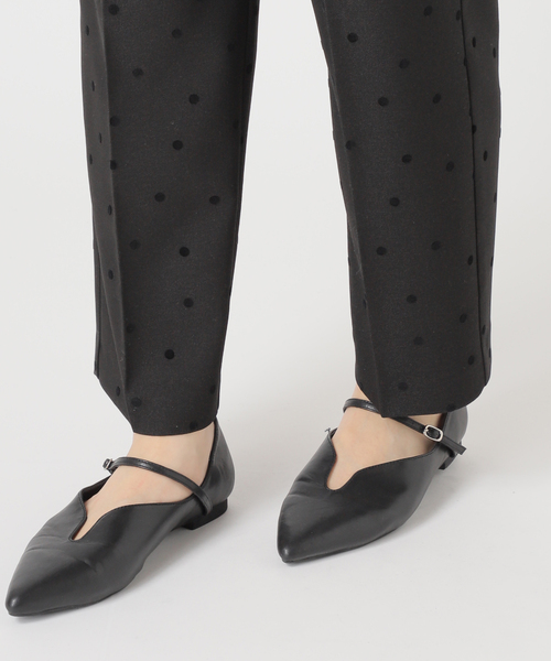 【新品・未使用】B.C STOCK　ドットフロッキースティックパンツ 手洗い可 / ドットフロッキースティックパンツ（スラックス