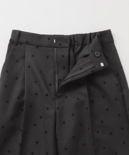 手洗い可 / ドットフロッキースティックパンツ（スラックス）｜B.C