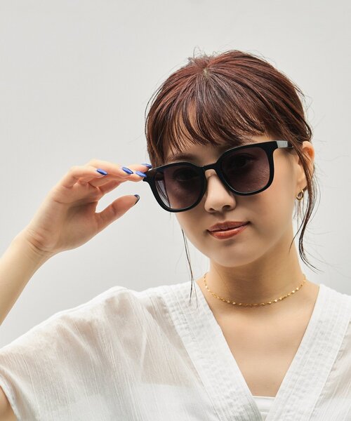 SUNCUTGlasses/UV100%CUT ウェリントン型サングラス｜ビッグシェイプ