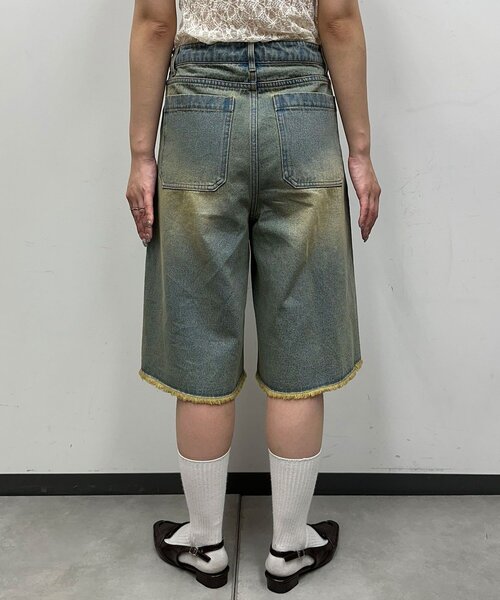 CIAOPANIC(チャオパニック)の「オーバーダイダメージハーフデニムパンツ(その他パンツ・レディース・ブラウン/ベージュ・ONE SIZE)」の13枚目の写真