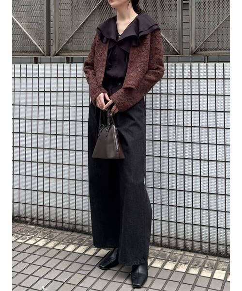 LAGUNAMOON(ラグナムーン)の「ラッフルシアーブラウス(シャツ/ブラウス・レディース・アイボリー/ブラック/イエロー・FREE)」の5枚目の写真