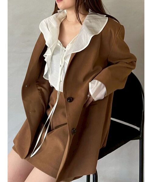 LAGUNAMOON(ラグナムーン)の「ラッフルシアーブラウス(シャツ/ブラウス・レディース・アイボリー/ブラック/イエロー・FREE)」の13枚目の写真