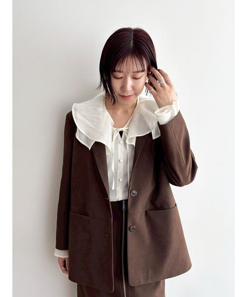 LAGUNAMOON(ラグナムーン)の「ラッフルシアーブラウス(シャツ/ブラウス・レディース・アイボリー/ブラック/イエロー・FREE)」の17枚目の写真