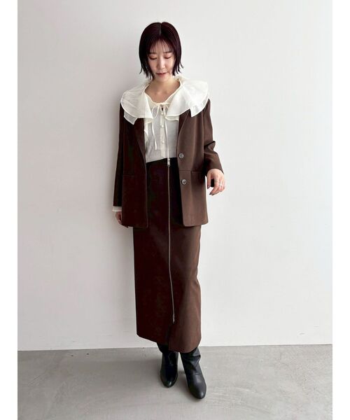 LAGUNAMOON(ラグナムーン)の「ラッフルシアーブラウス(シャツ/ブラウス・レディース・アイボリー/ブラック/イエロー・FREE)」の18枚目の写真