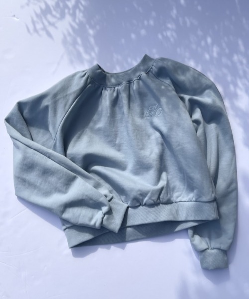 HONEY MI HONEY(ハニーミーハニー)の「shoulder pad sweat tops(スウェット・レディース・サックスブルー・FREE)」の1枚目の写真