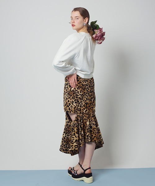 HONEY MI HONEY(ハニーミーハニー)の「shoulder pad sweat tops(スウェット・レディース・サックスブルー・FREE)」の14枚目の写真