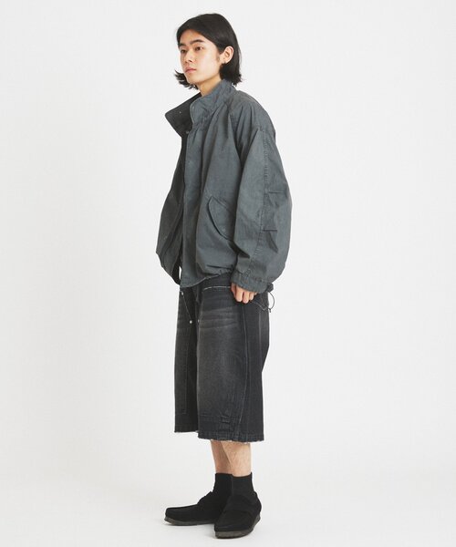 JOURNAL STANDARD 25ss ショートモッズ ガーメントダイ M黒 セール】ショートモッズ ガーメントダイ（モッズコート