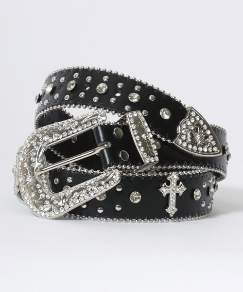 blanche様 deres ベルト　ブラック×シルバー blanche様 deres ベルト ブラック×シルバー