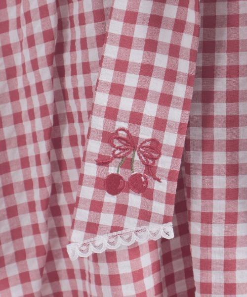 axes femme（アクシーズファム）の「チェリー刺繍チェックスカート（スカート・レディース・ネイビー/レッド・FREE）」の13枚目の写真