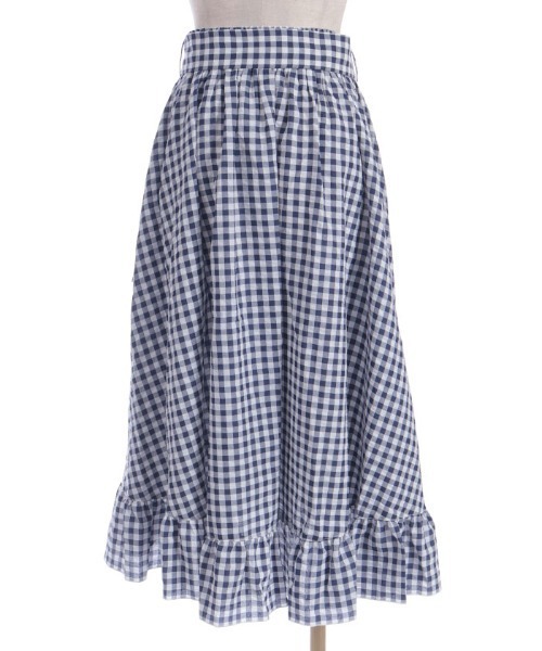 axes femme（アクシーズファム）の「チェリー刺繍チェックスカート（スカート・レディース・ネイビー/レッド・FREE）」の7枚目の写真