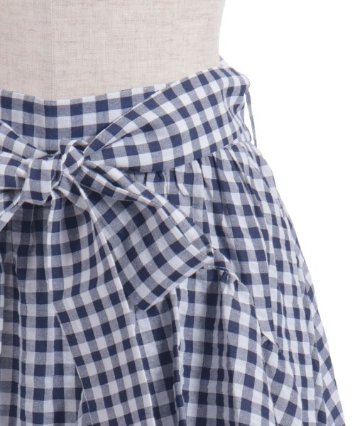 axes femme（アクシーズファム）の「チェリー刺繍チェックスカート（スカート・レディース・ネイビー/レッド・FREE）」の8枚目の写真