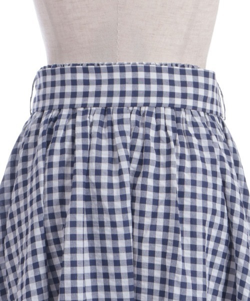 axes femme（アクシーズファム）の「チェリー刺繍チェックスカート（スカート・レディース・ネイビー/レッド・FREE）」の4枚目の写真