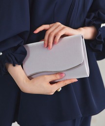 RUIRUE BOUTIQUE（ルイルエブティック）の「2way メタルライン サテン パーティーバッグ ｜ レディース 結婚式 パーティードレス オケージョン 冠婚葬祭 セレモニー フォーマル お呼ばれ クラッチバッグ ショルダーバッグ（クラッチバッグ・レディース）」