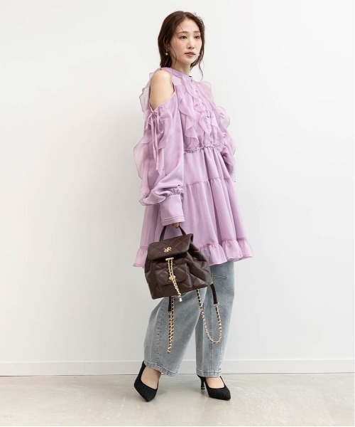 RANDA(ランダ)の「キルティングデザインリュックバッグ(バックパック/リュック・レディース・ブラック/ブラウン/アイボリー/ピンク/レッド・FREE)」の11枚目の写真