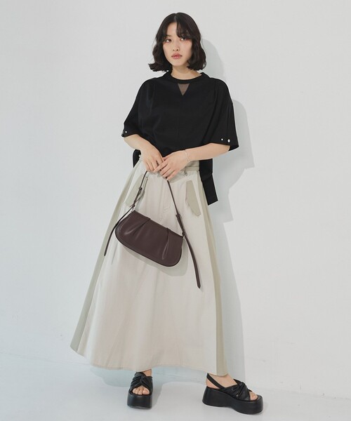 tシャツ シルケットオーバーサイズTシャツ｜ウォッシャブル/半袖/オフィスカジュアル/夏服 レディース シルケットオーバーサイズTシャツ｜ウォッシャブル/半袖