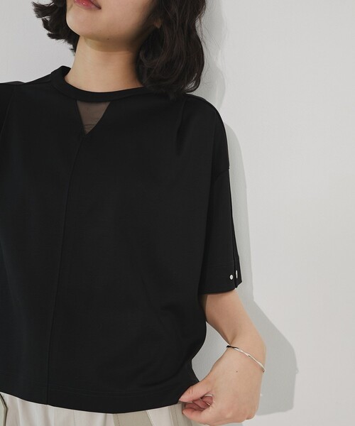tシャツ シルケットオーバーサイズTシャツ｜ウォッシャブル/半袖/オフィスカジュアル/夏服 レディース シルケットオーバーサイズTシャツ｜ウォッシャブル/半袖