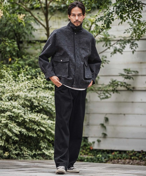 CAMBIO(カンビオ)の「mp13923-Wide Straight Line Tuck Denim Pants デニムパンツ(デニムパンツ・メンズ・ブラック/インディゴブルー/ブルー/ノンウォッシュ・M/L)」の15枚目の写真
