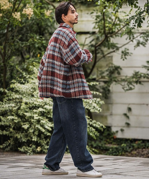 CAMBIO(カンビオ)の「mp13923-Wide Straight Line Tuck Denim Pants デニムパンツ(デニムパンツ・メンズ・ブラック/インディゴブルー/ブルー/ノンウォッシュ・M/L)」の22枚目の写真