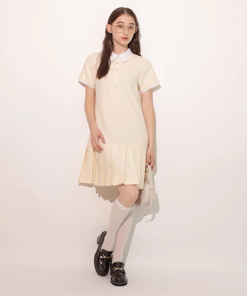 Rirandture✿今期新品未使用✿正規品 レースポロカラーミニワンピース レースポロカラーミニワンピース（ワンピース）｜Rirandture（リ