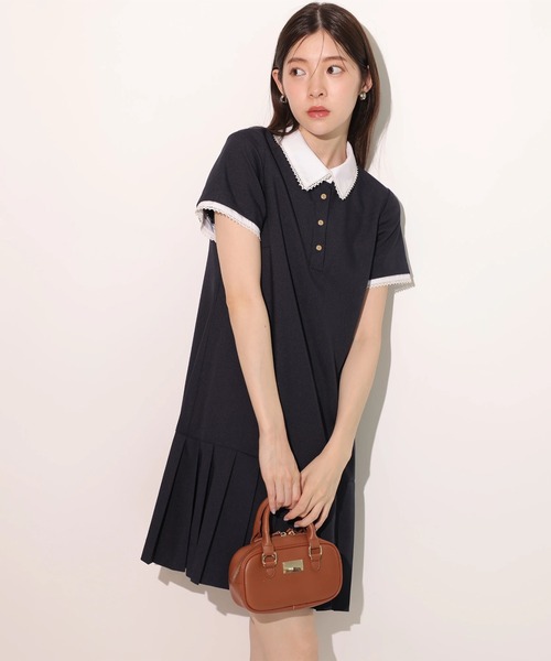 Rirandture(リランドチュール)の「レースポロカラーミニワンピース(ワンピース・レディース・ネイビー/ベージュ・2/1)」の19枚目の写真