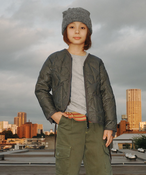 TAION(タイオン)の「【TAION】MILITARY STAR★ QUILTING JACKET(KIDS)(ダウンジャケット/コート・キッズ・ベージュ/オリーブ/ブラック・4/3/2)」の7枚目の写真